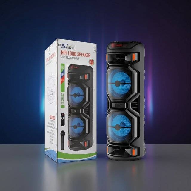 Parlante de 80cm con doble woofer de 8"