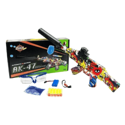 Desata la diversión con esta metralleta de bolitas de gel