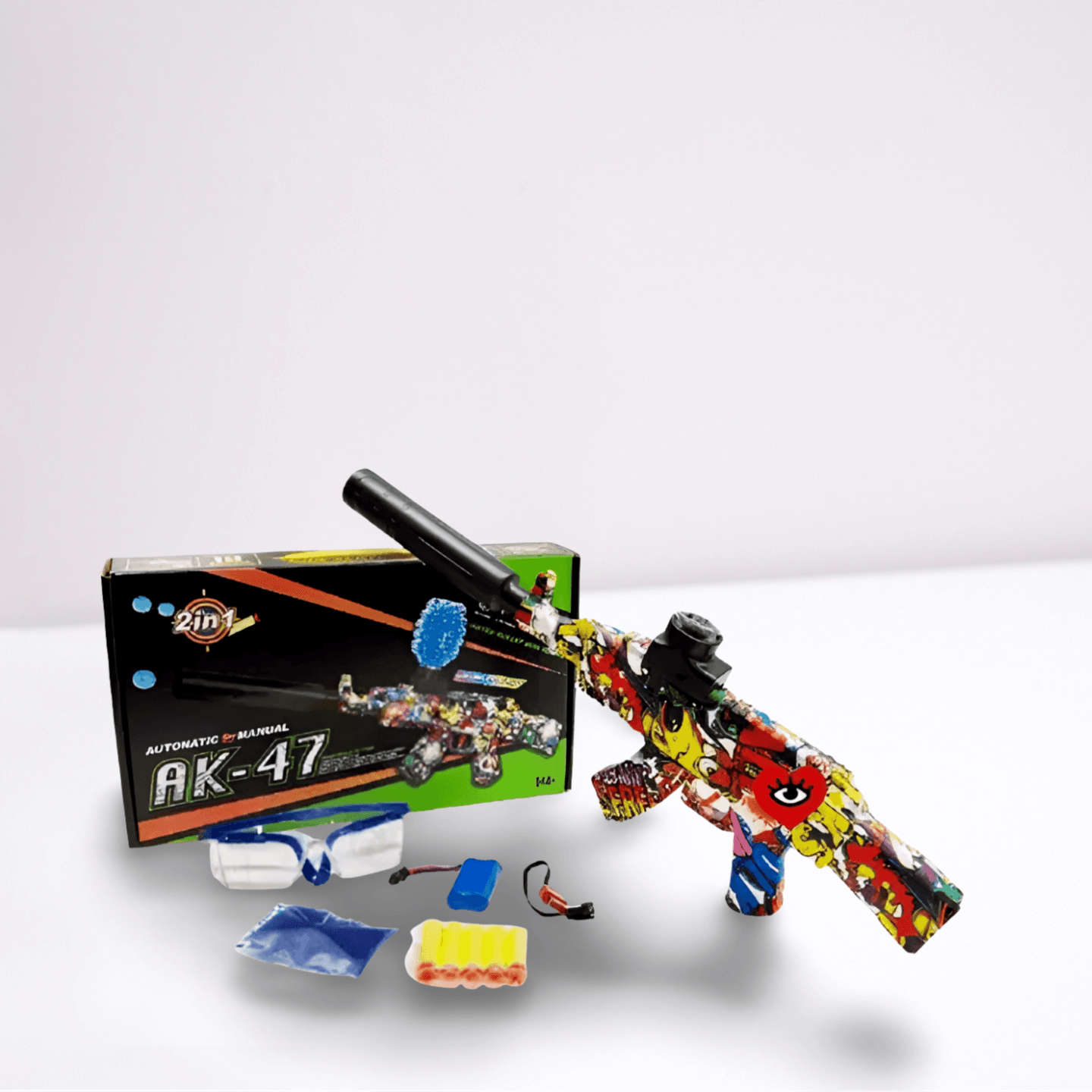 Desata la diversión con esta metralleta de bolitas de gel