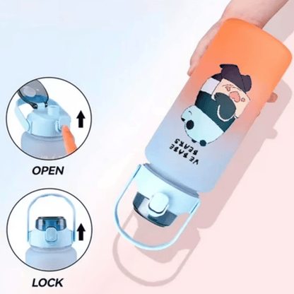 Botella infantil anti vuelco con diseño adorable de panda