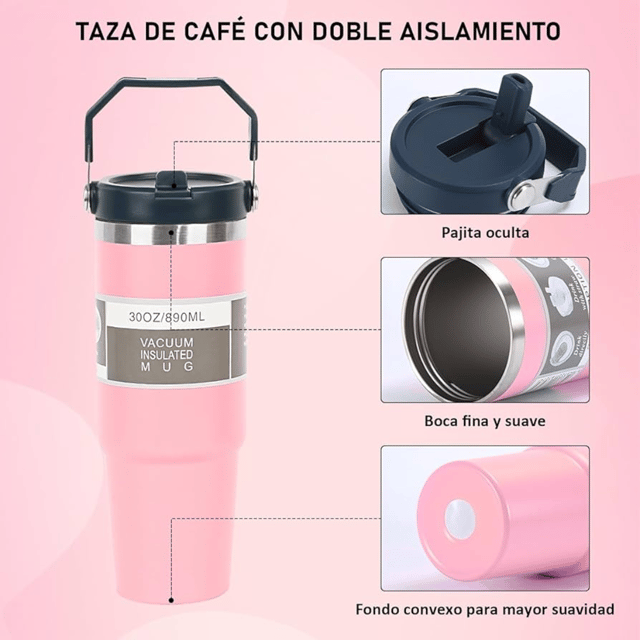 Termo Vaso 900ml Bebidas Frías y Calientes en acero  ideal